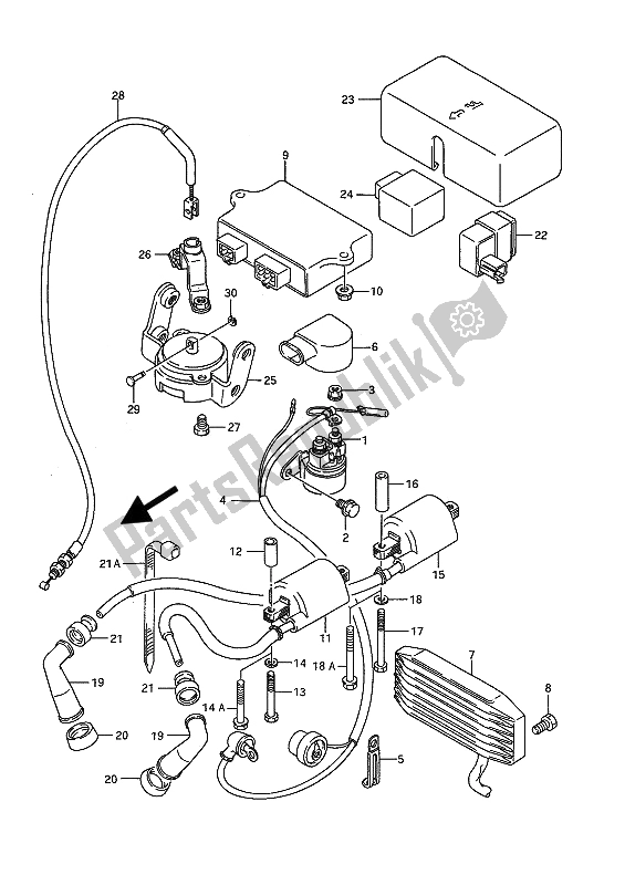 All parts for the Electrical of the Suzuki VS 1400 Glpf Intruder 1994