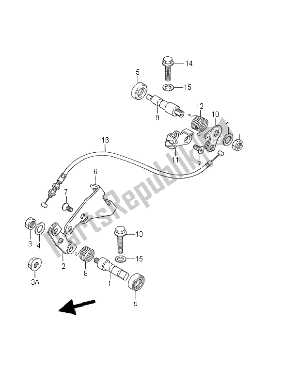 Tutte le parti per il Decomporre L'albero del Suzuki VS 1400 Intruder 1995