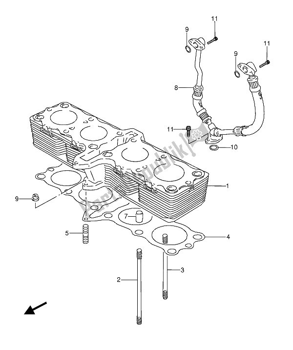 Tutte le parti per il Cilindro del Suzuki GSX 600 FUU2 1994