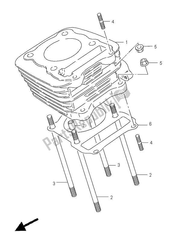 Todas las partes para Cilindro de Suzuki DR 125 SE 2002