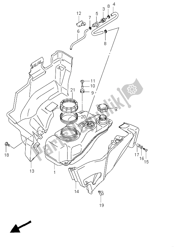 Wszystkie części do Zbiornik Paliwa Suzuki LT A 750 XZ Kingquad AXI 4X4 2009