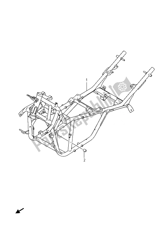 All parts for the Frame of the Suzuki AN 650Z Burgman Executive 2014