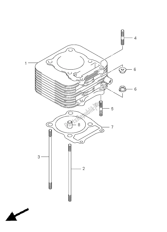 Toutes les pièces pour le Cylindre du Suzuki LT F 250 Ozark 2012