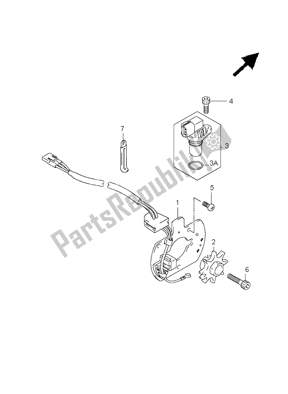 All parts for the Signal Generator of the Suzuki GSX 1400 2005