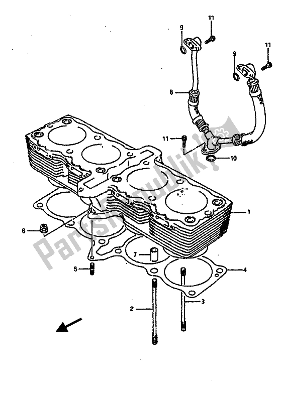 Todas as partes de Cilindro do Suzuki GSX R 750 1989