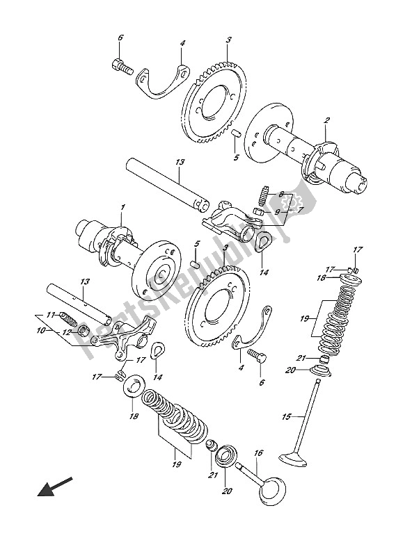 Tutte le parti per il Albero A Camme E Valvola del Suzuki VL 1500T Intruder 2016