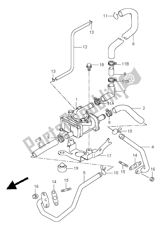 All parts for the 2nd Air (e18-e22) of the Suzuki TL 1000S 1999