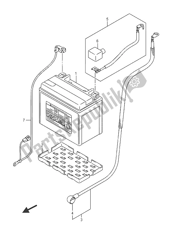 All parts for the Battery of the Suzuki GSX R 600 2016