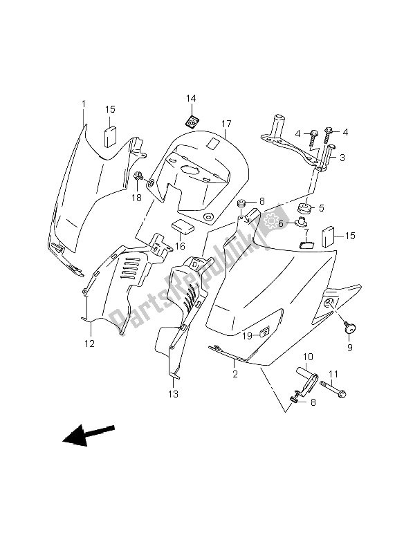 Toutes les pièces pour le Couvercle Latéral Du Réservoir De Carburant du Suzuki GSR 600 2006