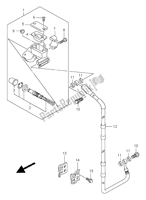 Toutes les pièces pour le Maître-cylindre Avant du Suzuki RM 250 2004