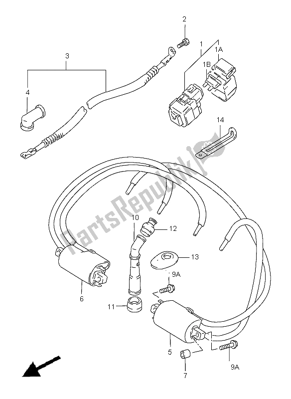 Alle onderdelen voor de Elektrisch (gsf1200-s) van de Suzuki GSF 1200 Nssa Bandit 2000