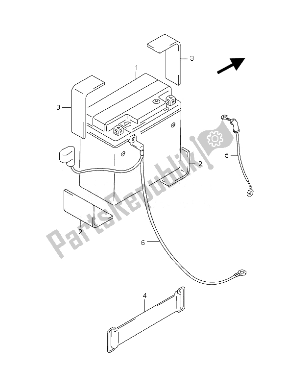 All parts for the Battery of the Suzuki GZ 250 Marauder 2007