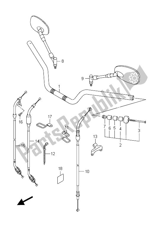 Todas las partes para Manillar (sfv650 E21) de Suzuki SFV 650A Gladius 2011