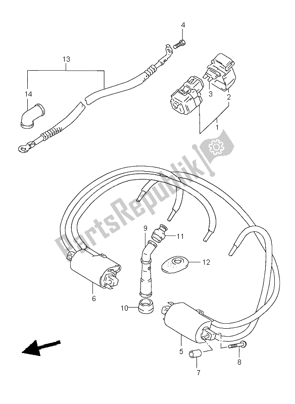 All parts for the Electrical of the Suzuki GSX 750 1999