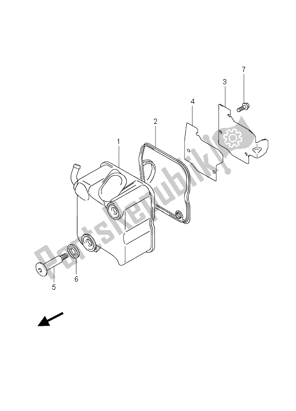 All parts for the Cylinder Head Cover of the Suzuki LT Z 90 4T Quadsport 2008