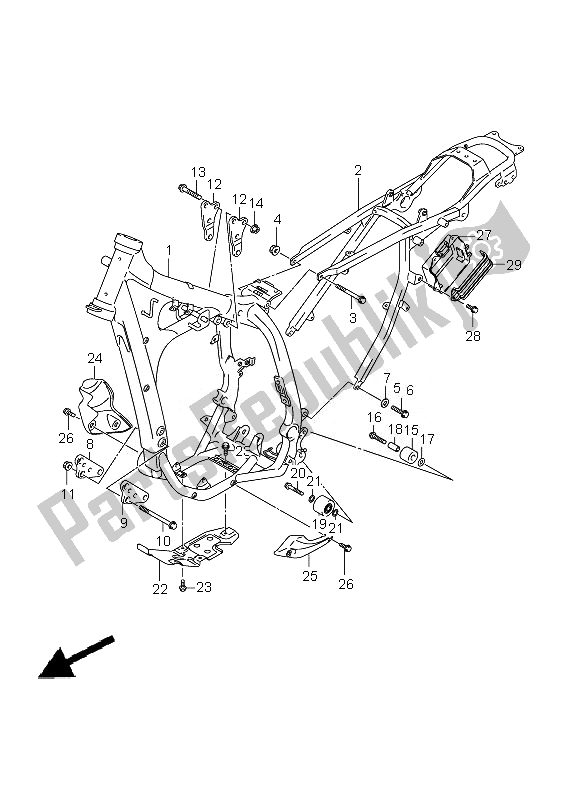 Wszystkie części do Rama Suzuki DR Z 400S 2007