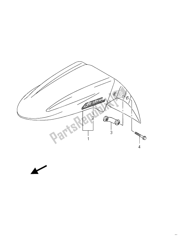 All parts for the Front Fender (gsf650ua) of the Suzuki GSF 650 Sasa Bandit 2011