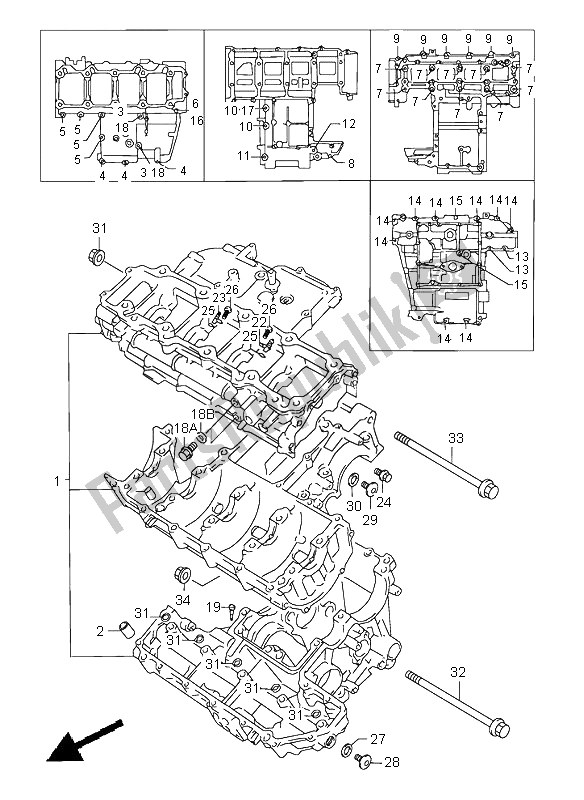 Tutte le parti per il Carter del Suzuki GSX R 600 1999