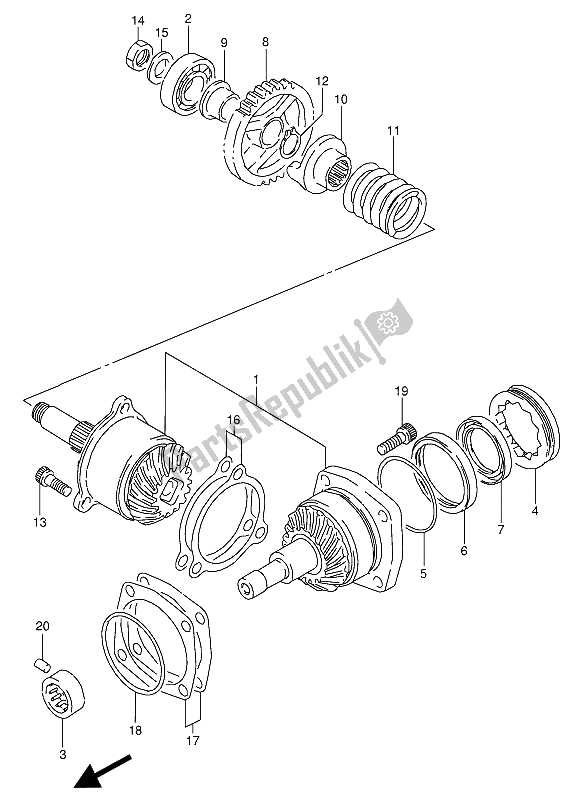 Todas las partes para Engranaje De Accionamiento Secundario de Suzuki VX 800U 1993