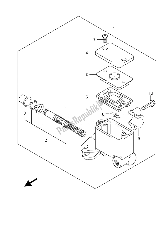 Tutte le parti per il Pompa Freno Anteriore del Suzuki UX 125 Sixteen 2010