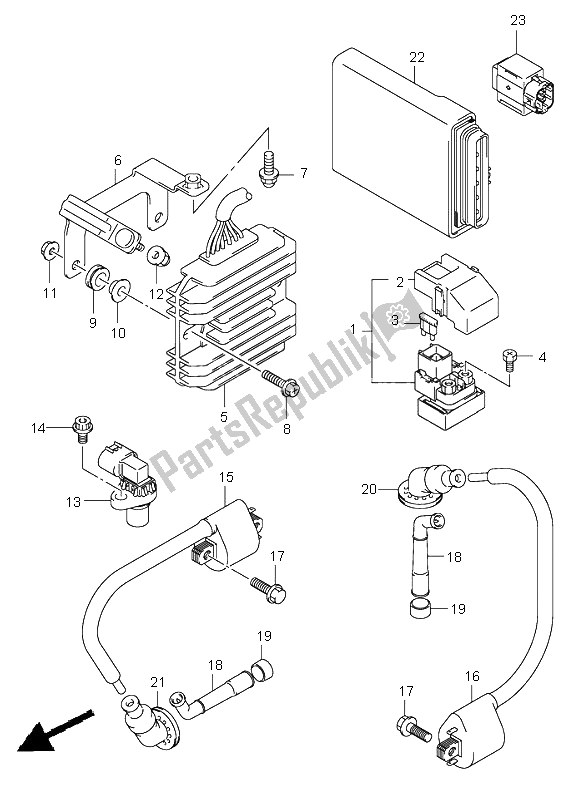 Toutes les pièces pour le électrique (sv1000-u1-u2) du Suzuki SV 1000 NS 2003