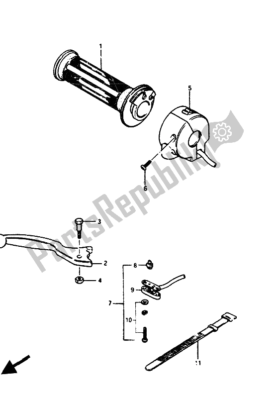 Todas las partes para Interruptor De La Manija Derecha de Suzuki GS 1100G 1985