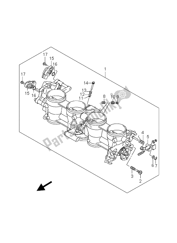 Todas as partes de Corpo Do Acelerador do Suzuki GSX R 750X 2005