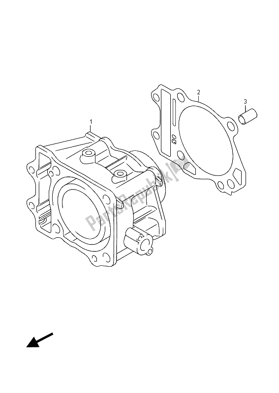 All parts for the Cylinder of the Suzuki Burgman AN 400 AZA 2015