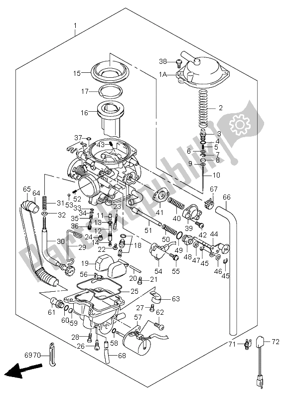 Todas las partes para Carburador de Suzuki DR Z 400S 2001