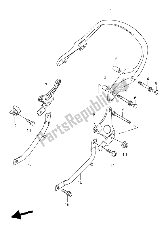 Todas las partes para Manija Del Pasajero de Suzuki GSX 600F 1996