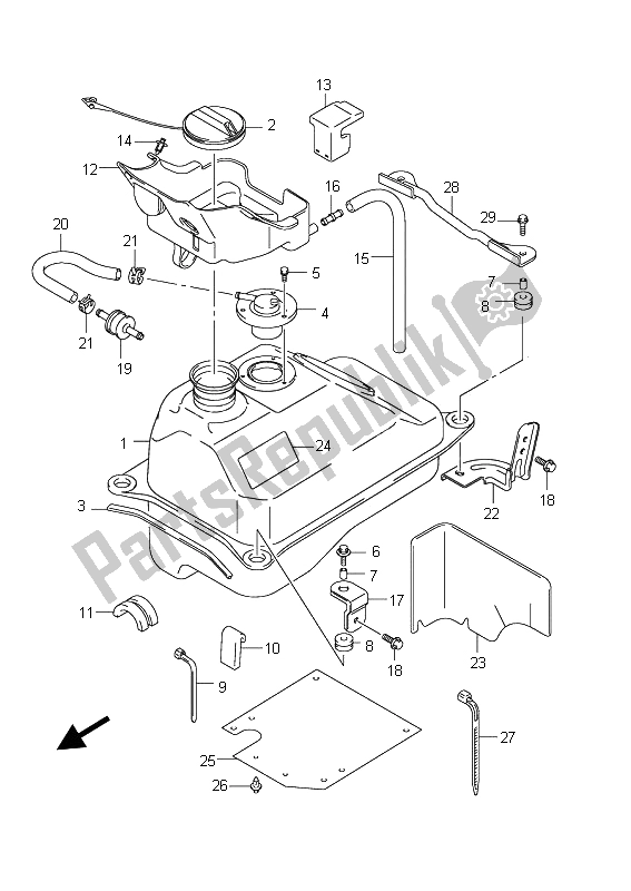 Todas las partes para Tanque De Combustible (an400za E19) de Suzuki Burgman AN 400 AZA 2011