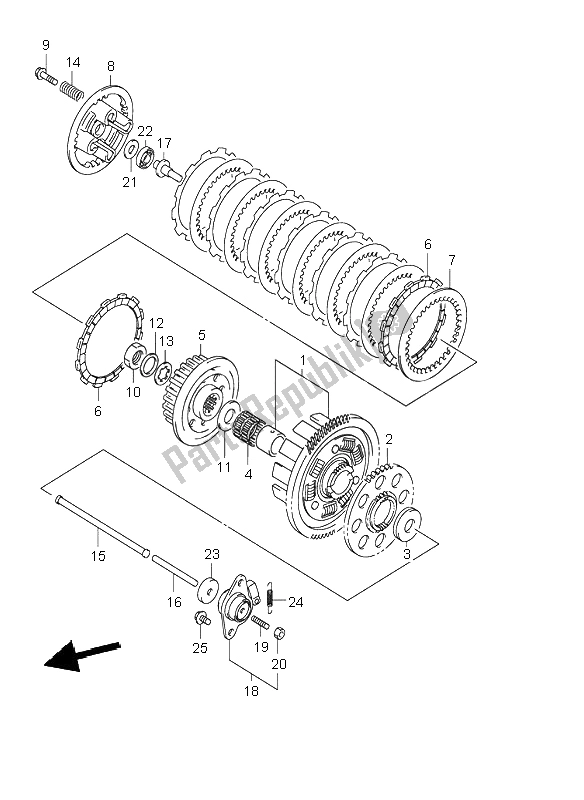 Todas las partes para Embrague de Suzuki GSF 600 NS Bandit 2002
