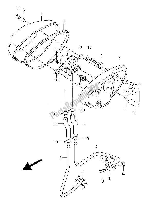 Todas las partes para 2do Aire de Suzuki VL 1500 Intruder LC 2007