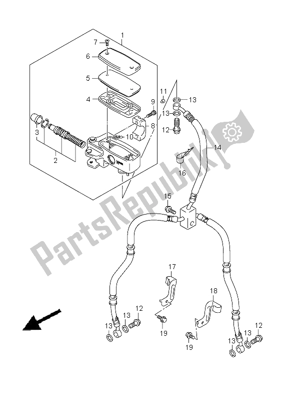 Tutte le parti per il Pompa Freno Anteriore del Suzuki C 1500 VL 2009