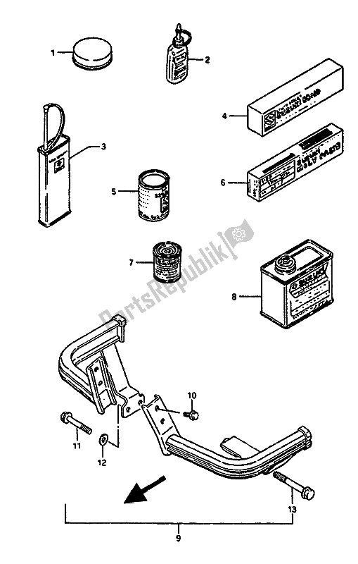 Todas las partes para Opcional de Suzuki GSX 550 1985