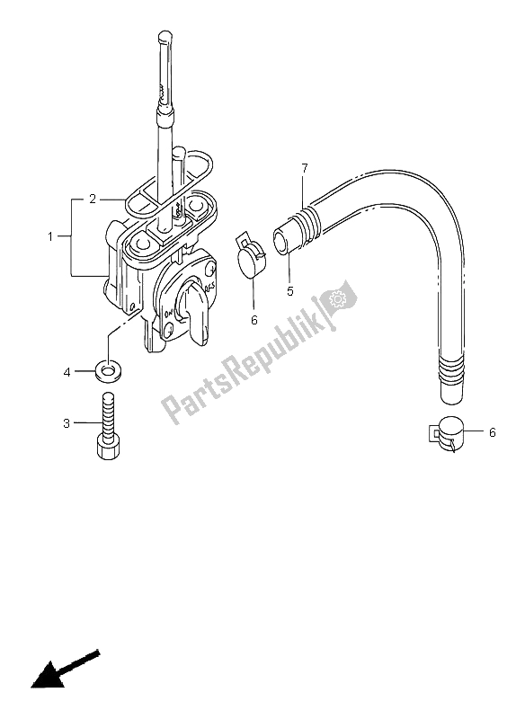 Tutte le parti per il Rubinetto Del Carburante del Suzuki DR 650 SE 1999