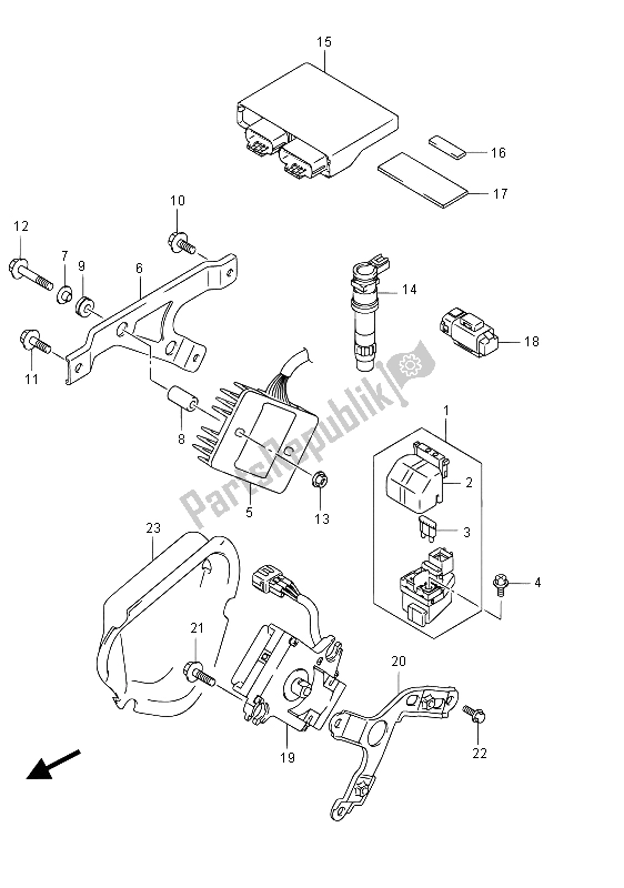 Todas las partes para Eléctrico (gsx-r1000uf) de Suzuki GSX R 1000 2015