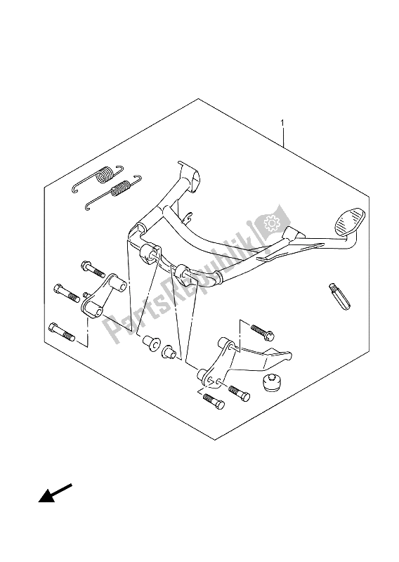 Todas as partes de Conjunto De Suporte Central (opcional) do Suzuki DL 650 XA V Strom 2015