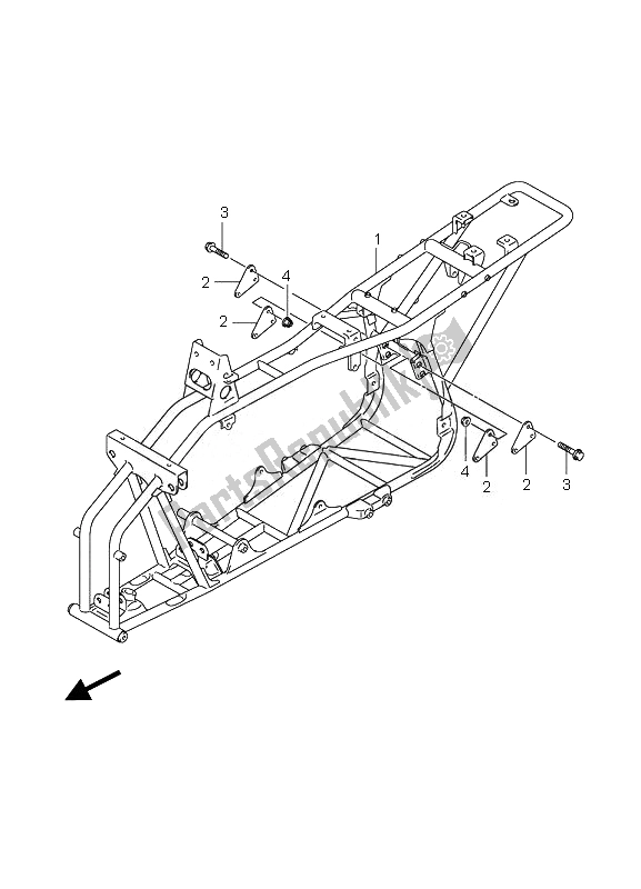 All parts for the Frame of the Suzuki LT Z 90 4T Quadsport 2010