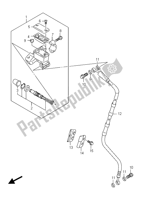 Todas las partes para Cilindro Maestro Delantero de Suzuki RM Z 450 2015