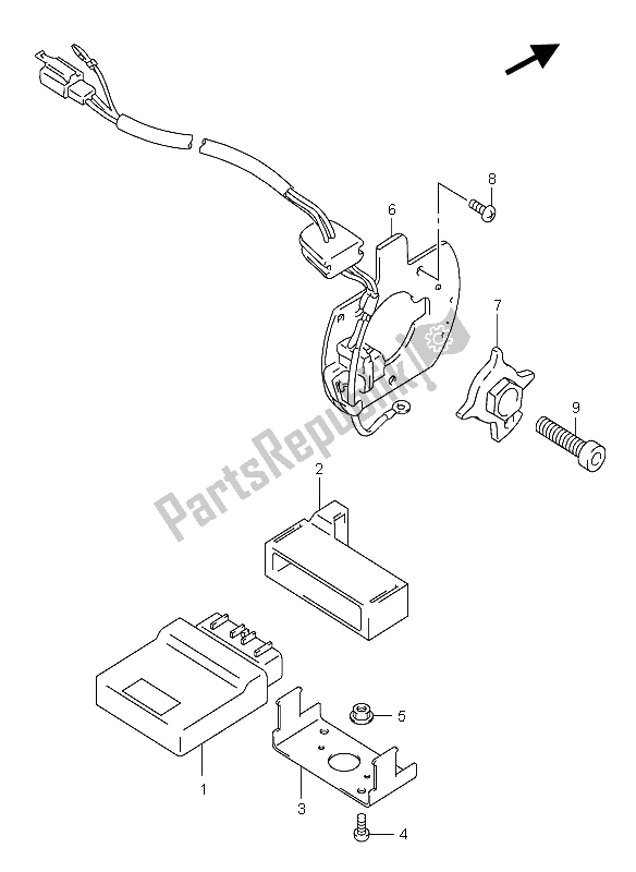 Alle onderdelen voor de Signaal Generator van de Suzuki GSX 600F 2006