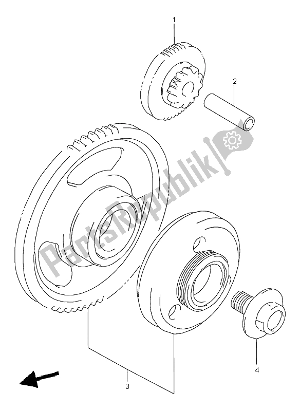 Tutte le parti per il Frizione Di Avviamento del Suzuki GSX 600F 2000
