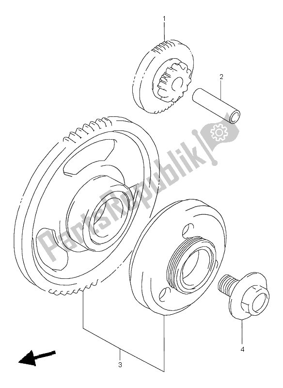 Alle onderdelen voor de Starterkoppeling van de Suzuki GSX 600F 2000