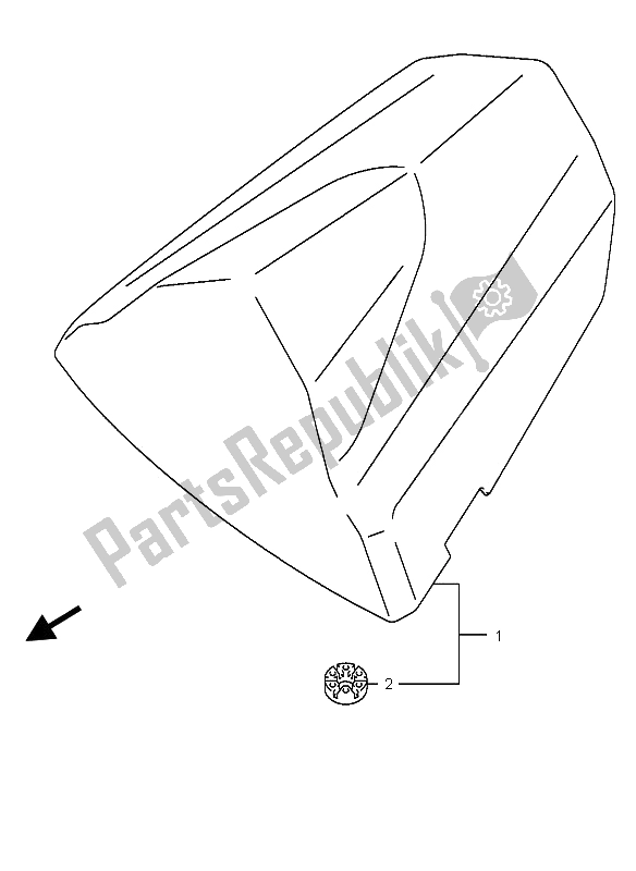 All parts for the Seat Tail Box (gsx-r600) of the Suzuki GSX R 600X 2005