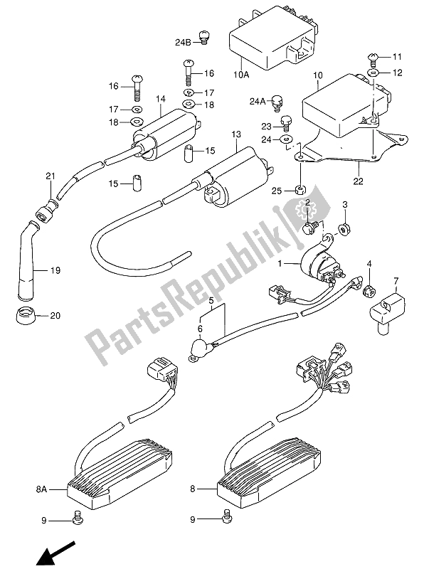 Tutte le parti per il Elettrico del Suzuki VS 800 GL Intruder 1992