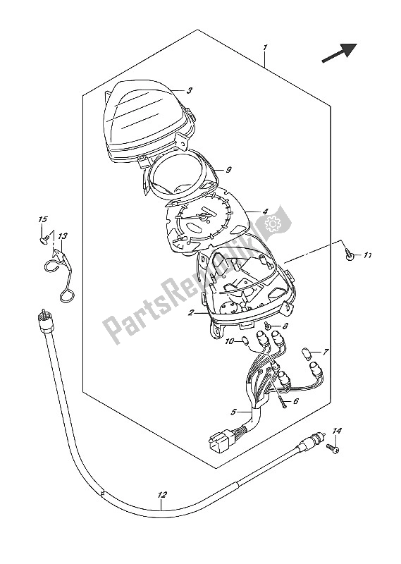 Todas as partes de Velocímetro (e02) do Suzuki Address 110 2016