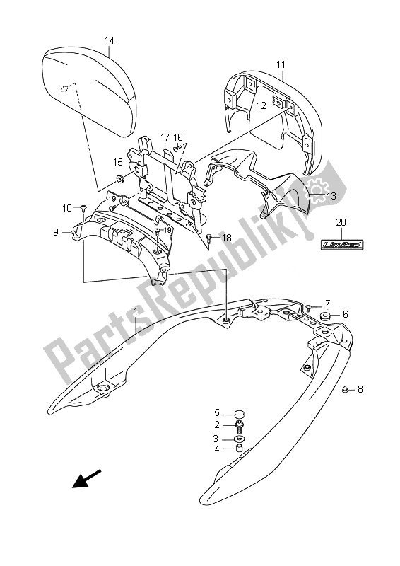 Todas las partes para Asa Del Acompañante (an400z) de Suzuki Burgman AN 400Z 2007