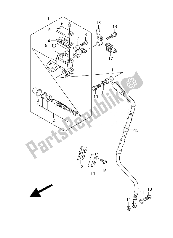 Todas las partes para Cilindro Maestro Delantero de Suzuki RM Z 450 2010