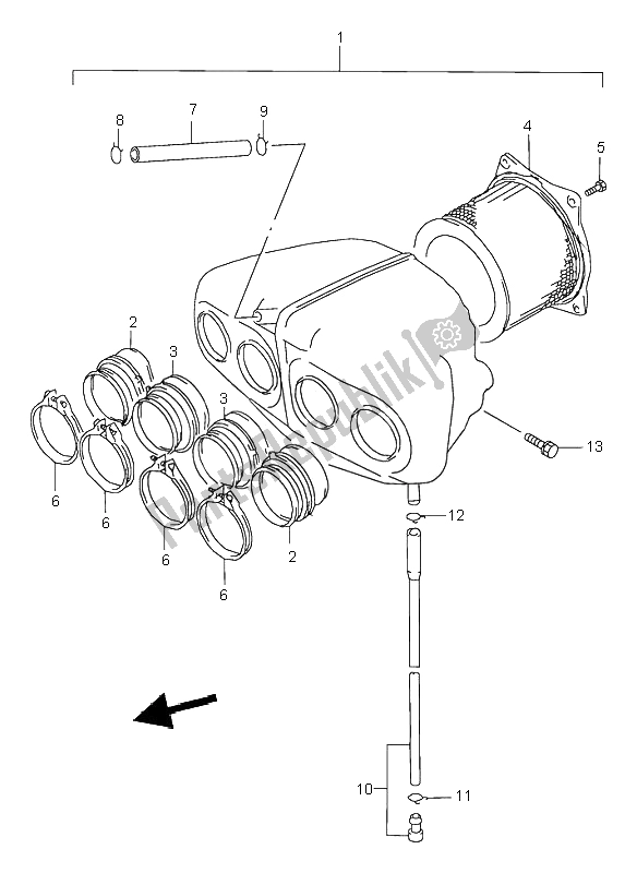 Alle onderdelen voor de Luchtfilter van de Suzuki GSX 600F 2000