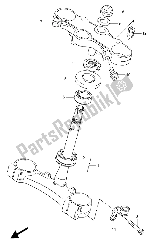 Toutes les pièces pour le Potence De Direction du Suzuki GSX R 1100W 1993